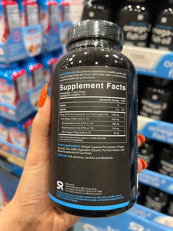 Dầu Cá Sports Research Triple Strength Omega-3 (1) Dau Ca Sports Research Triple Strength Omega 3 1