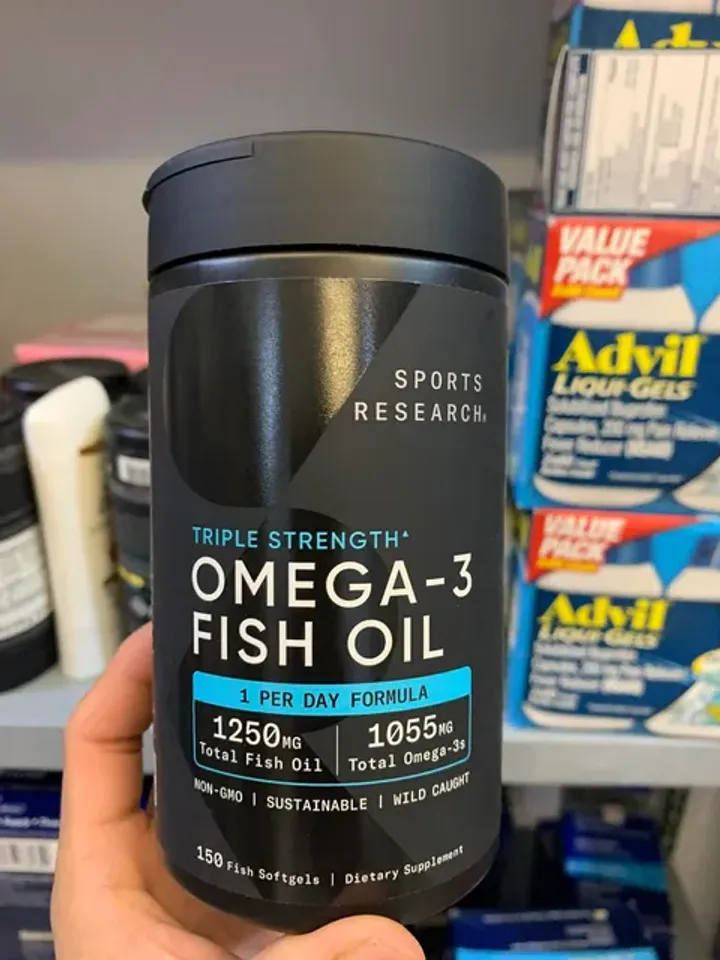 Dầu Cá Sports Research Triple Strength Omega-3 (2) Dau Ca Sports Research Triple Strength Omega 3 2